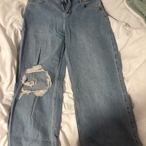 hollister ripped baggy jeans size 15L